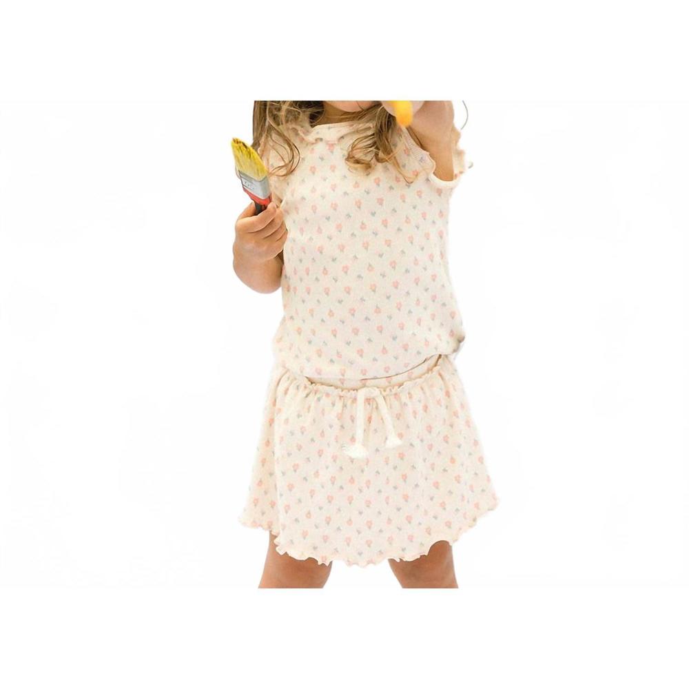 NEW SNUG girl's sleeveless shirt & skirt with bloomer in beige